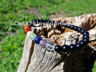 Pulsera Artesanal Obsidiana 7 Chakras