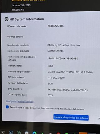 HP Omen 15 dc1xxx Gaming Laptop