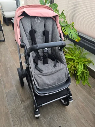 Carro Bebé Bugaboo Fox 3 Gris/Rosa