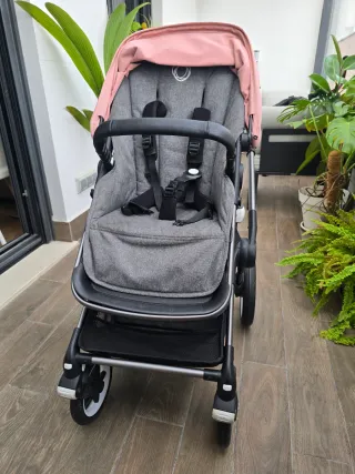 Carro Bebé Bugaboo Fox 3 Gris/Rosa