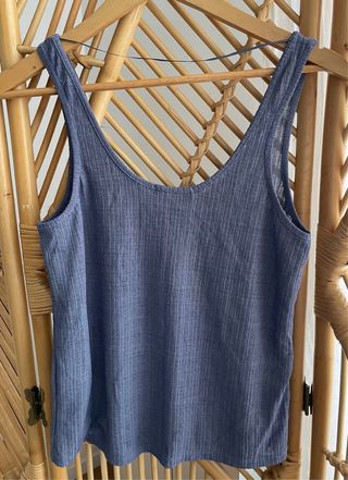 Top tirantes Pull&Bear azul S con etiqueta