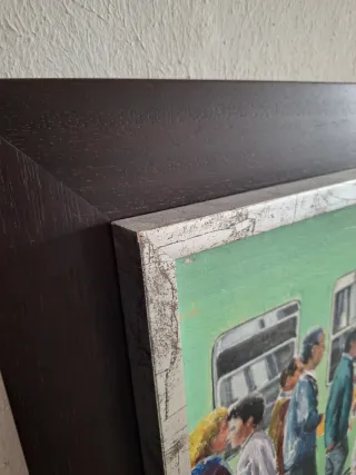 Cuadro Acrílico Gente en Estación