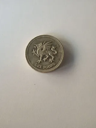 Moneda de 1 Libra Dragón Galés
