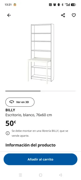 Escritorio Extensible y Estantería Ikea Billy