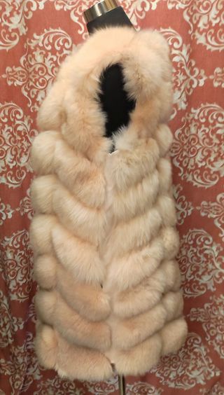 Chaleco zorro rosa empolvado T38