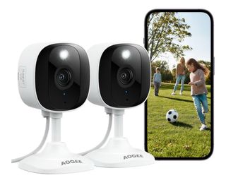 2 Cámaras Vigilancia AOQEE WiFi Exterior/Interior