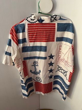 Camisa SHEIN Estampado Anclas y Estrellas Talla M