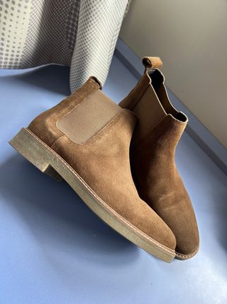 Botines de ante marrones