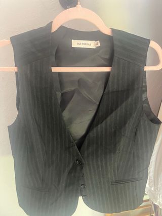 Chaleco Paz Torras Raya Negra Talla 46