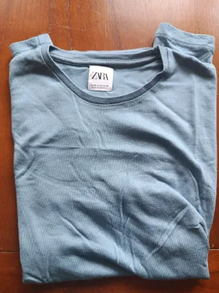 Camiseta Zara Azul Talla M