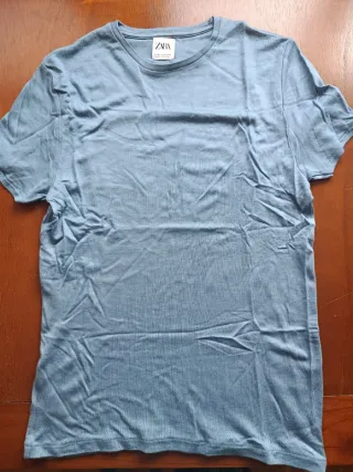 Camiseta Zara Azul Talla M