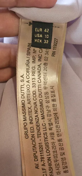 Vestido Lila Massimo Dutti