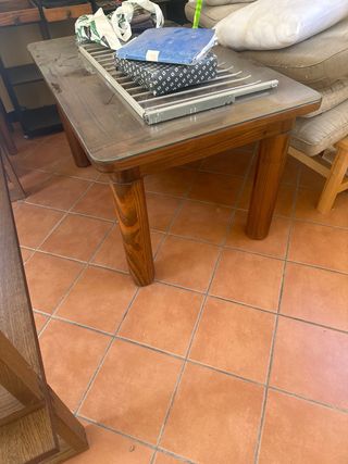 Mobile soggiorno rustico in legno e vetro