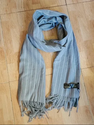 Bufanda Mango Gris Rayas