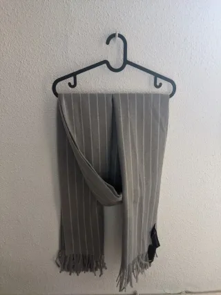 Bufanda Mango Gris Rayas