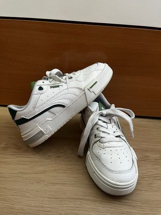 Zapatillas Puma Mujer Blancas y Verdes