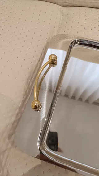 Vassoio vintage oro 24k metallo