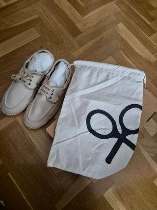 Alpargatas Náutico Hombre Beige Silbon