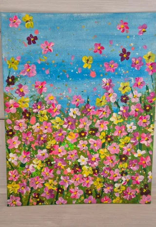 Quadro fiori acrilico