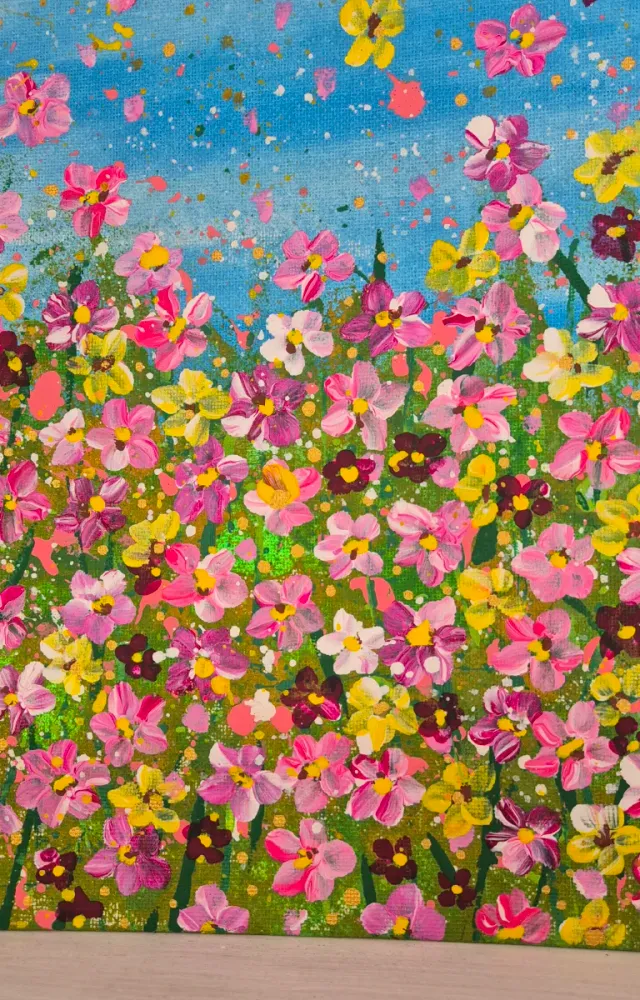 Quadro fiori acrilico