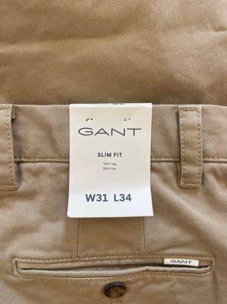 Pantalón Chino GANT Beige Talla 31/34