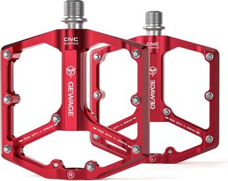 Pedales GEWAGE CNC Aluminio Rojo