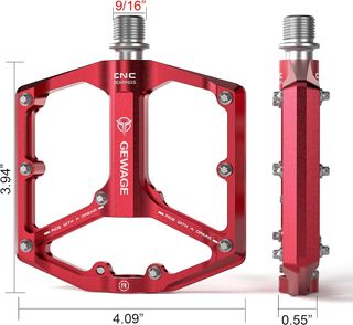 Pedales GEWAGE CNC Aluminio Rojo