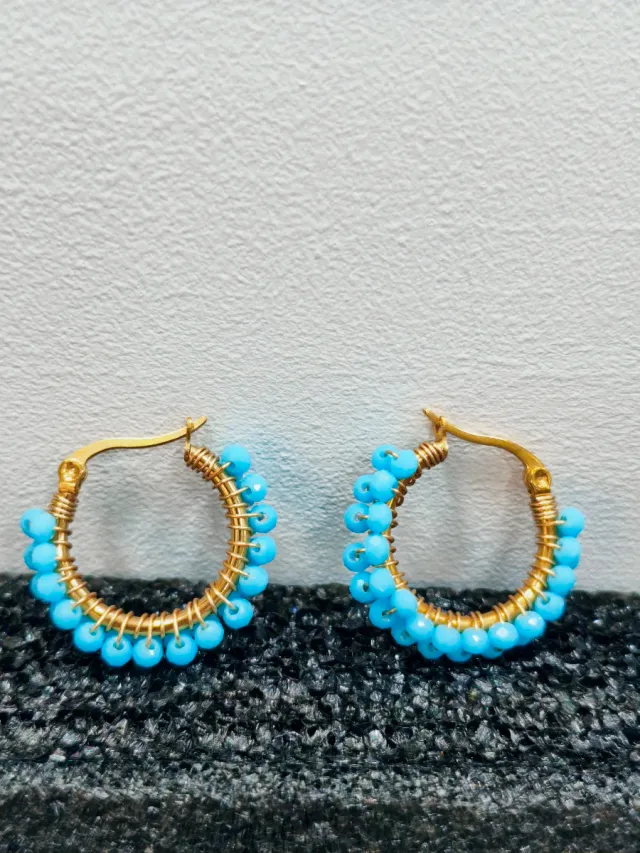 Pendientes Aros Acero Inoxidable Dorados