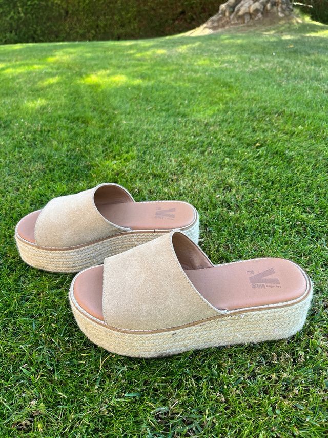 Sandalias VASS esparto beige