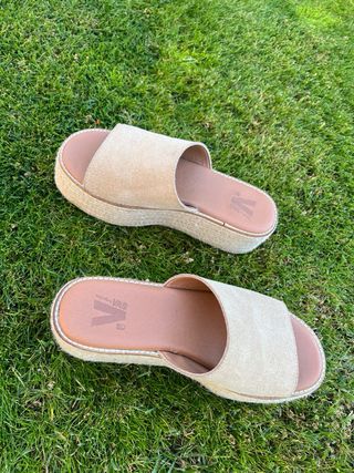 Sandalias VASS esparto beige