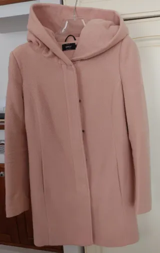 Cappotto corto ONLY rosa con cappuccio