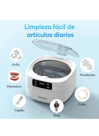 Limpiador Ultrasónico Joyas Gafas Reloj Topipop
