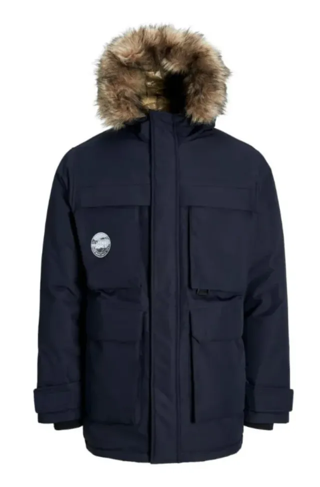 Parka Jack&Jones Azul Marino con Capucha