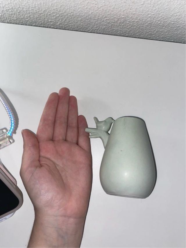 Mini jarra decorativa com pássaro