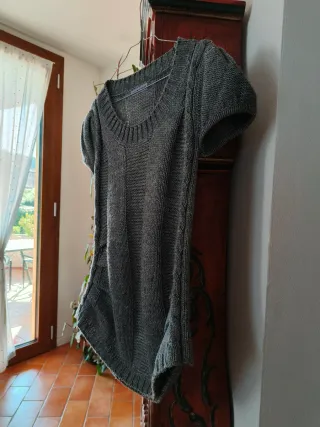 Maglione grigio manica corta taglia 42