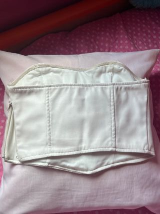 Corset Blanco Cuero XS