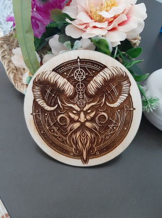 Ruota in legno Cernunnos decorazione celtica