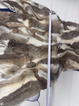 Abrigo Piel Conejo con Capucha