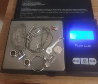 Joyas restos en Plata Ley casi 26g 
