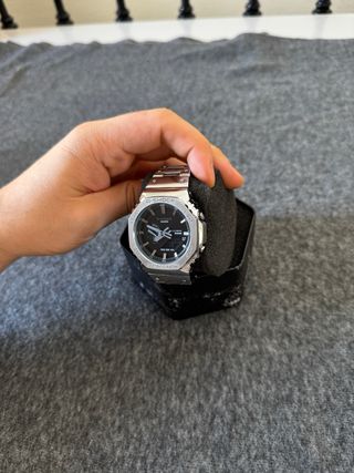 Reloj Casio de acero Plateado y dial Negro