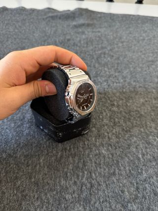 Reloj Casio de acero Plateado y dial Negro