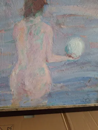 LA BAÑISTA DE JESUS MULLOR,Cuadro abstracto mujer 