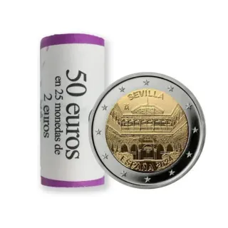 2 Rollos Monedas 2€ España 2024 Sevilla