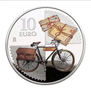 Moneda 10€ Plata 175 Aniversario Sello