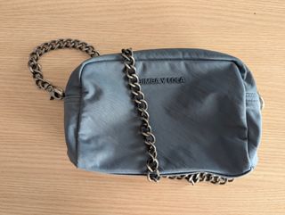 Bimba y Lola Bolso bandolera cadena azul/grisaceo