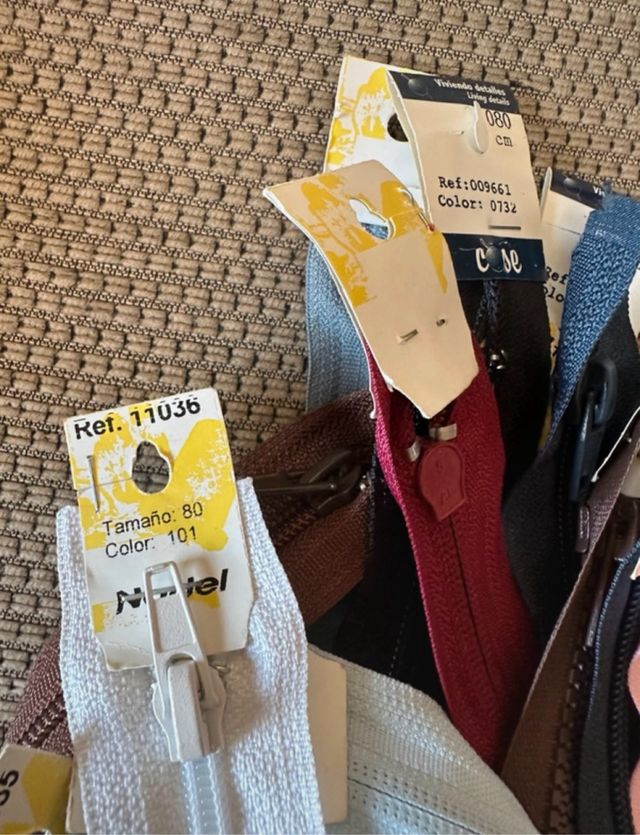 Lote 15 Cremalleras Abiertas 80cm