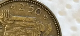 Moneda 2,50 Pesetas. E 54.