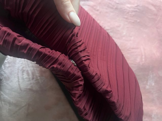 Bolso Parfois granate plisado