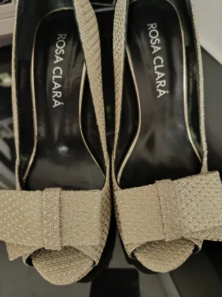 Sandalias Rosa Clará Doradas Nuevas