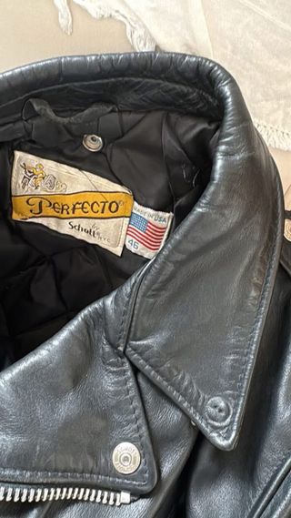 Chaqueta Schott Perfecto Talla 46 USA Negra